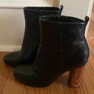 Tory Burch black leather booties.